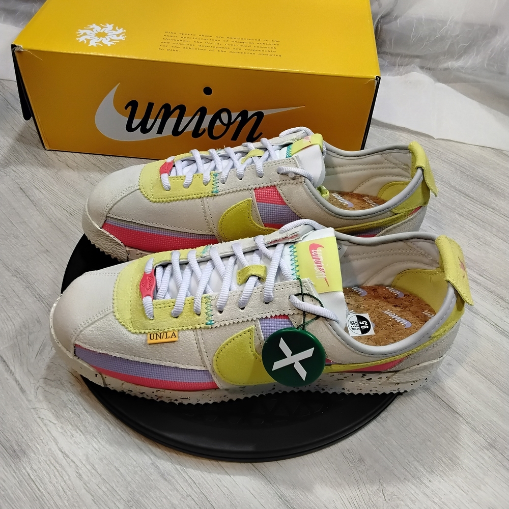 .NEW Nike Cortez X Union Sp LA Lemon Sneaker Limited Edition Colab Size M9.5 W11 - Picture 14 of 14